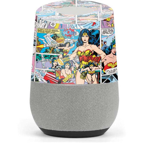 DC Comics Wonder Woman Comic Blast Google Home Skin